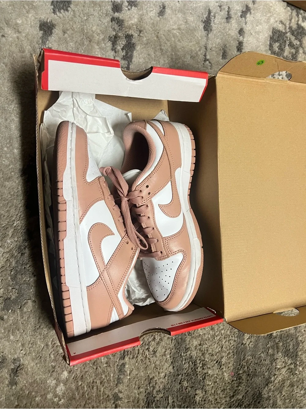 Nike Dunk Low Rose Whisper White Womens Size 8 Sneakers DD1503-118